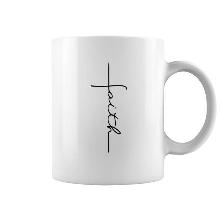 Faith Cross Christian Coffee Mug