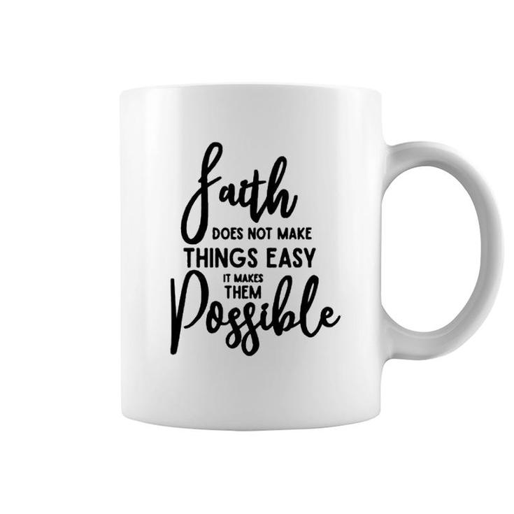 Faith Letter Print Graphic Coffee Mug