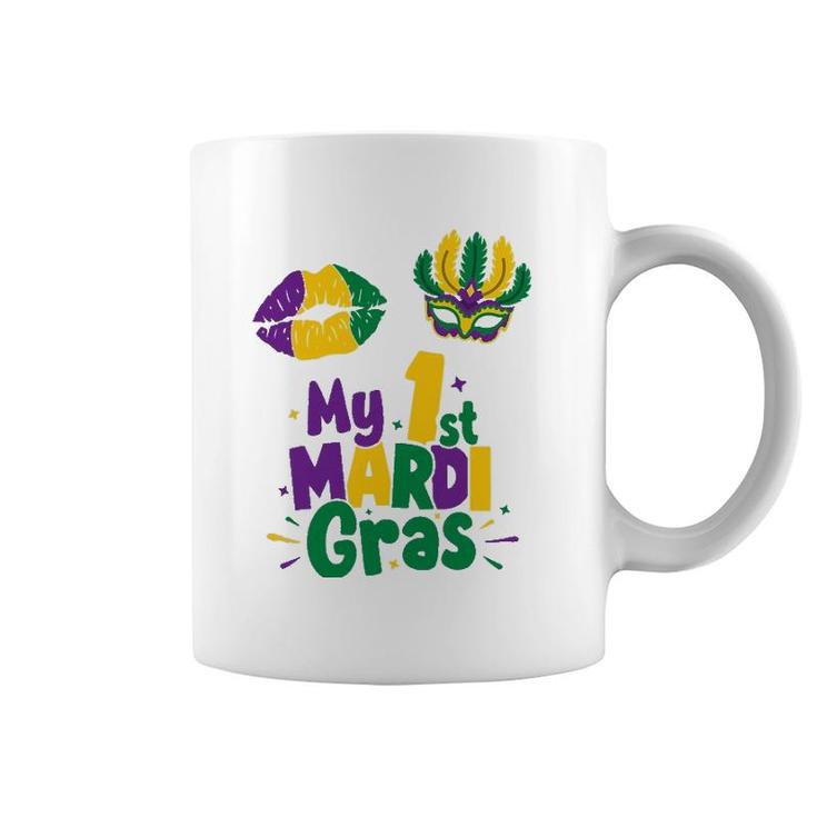 Fancy Mardi Gras Party Costume My 1St Mardi Gras Coffee Mug