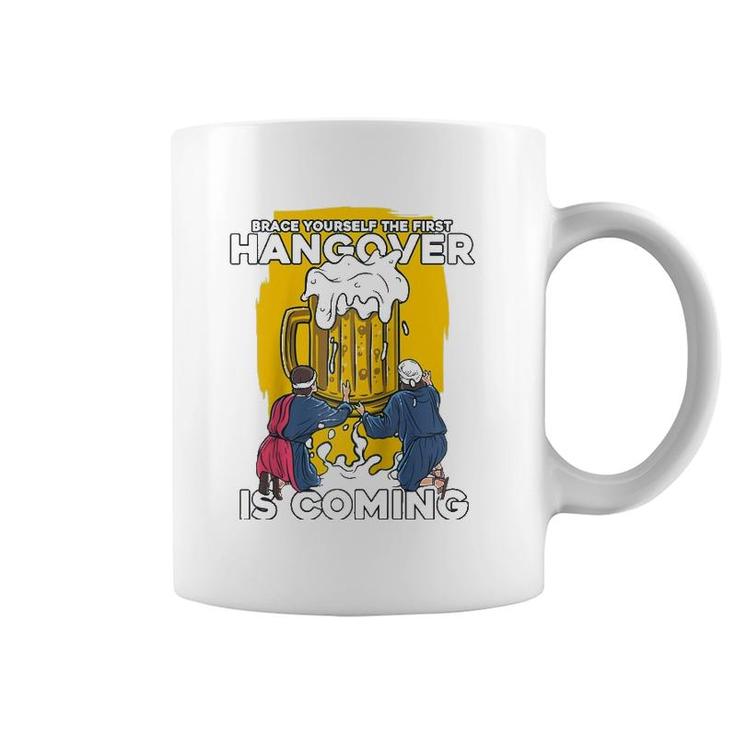 First Hangover Is Coming Funny New Year 2022 Beer Lover Gift Raglan Baseball Tee Coffee Mug