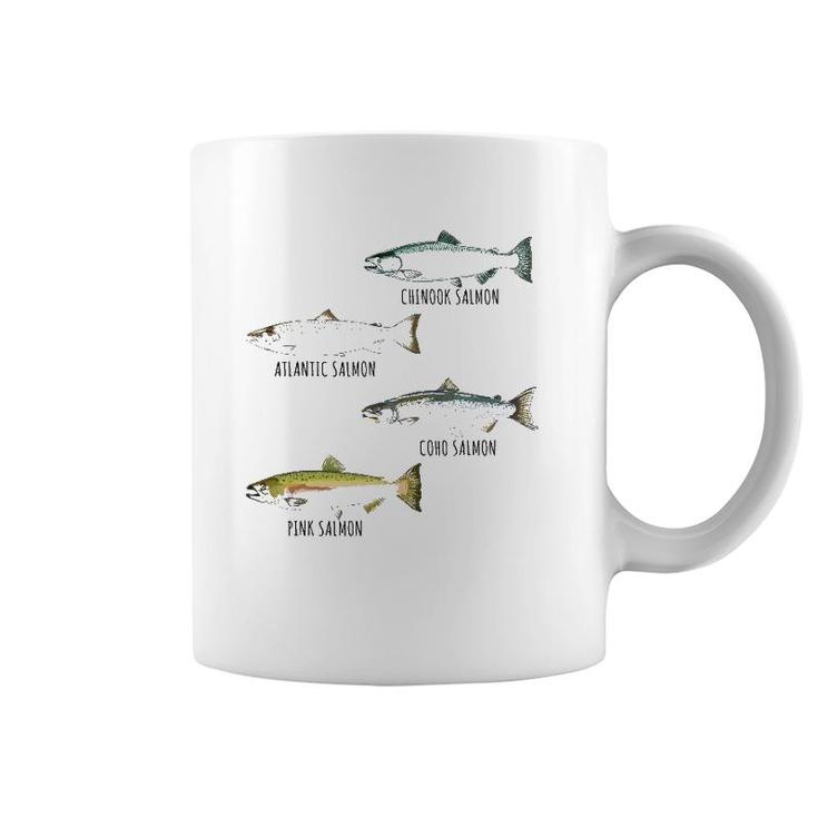 Fish Species Biology Different Types Of Salmons Fishing Coffee Mug