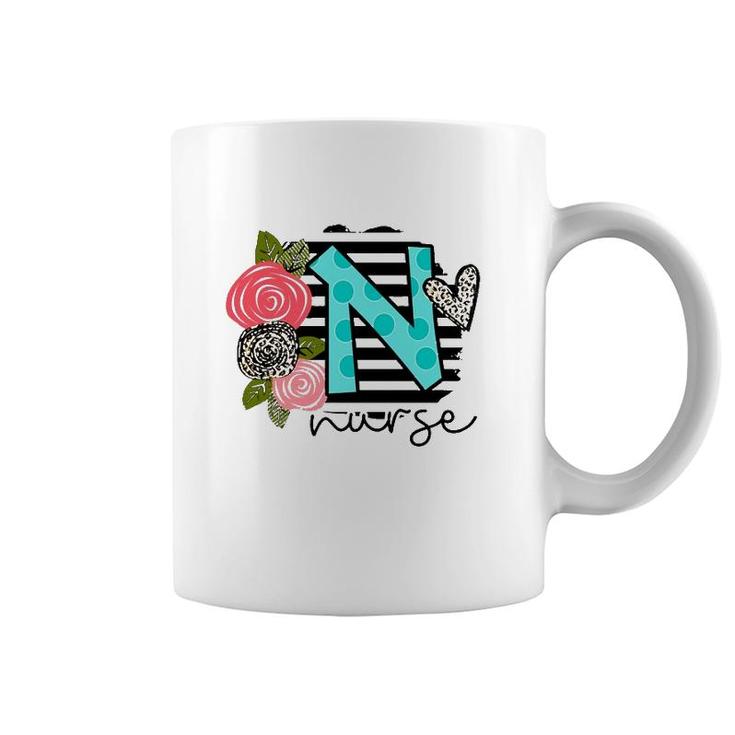 Floral Art Nurse Gift Appreciation Coffee Mug
