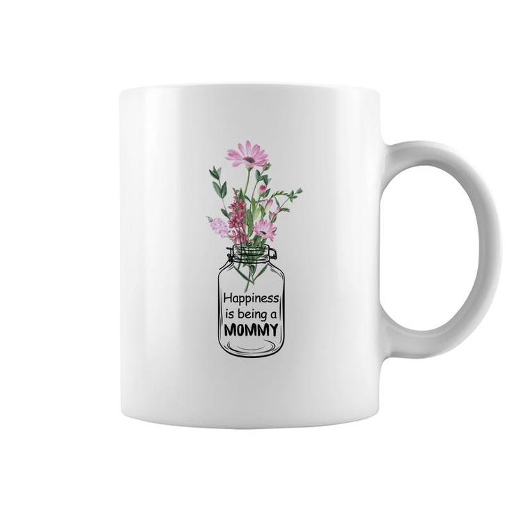 Floral Happiness Is Being A Mommy Coffee Mug