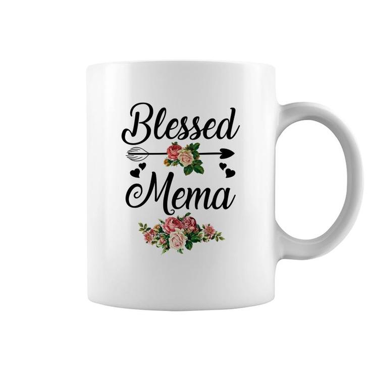 Flower Blessed Mema White Coffee Mug