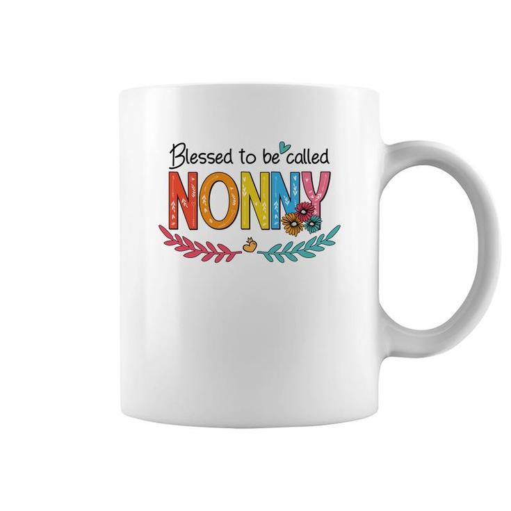 Flower Blessed To Be Called Nonny Funny Coffee Mug