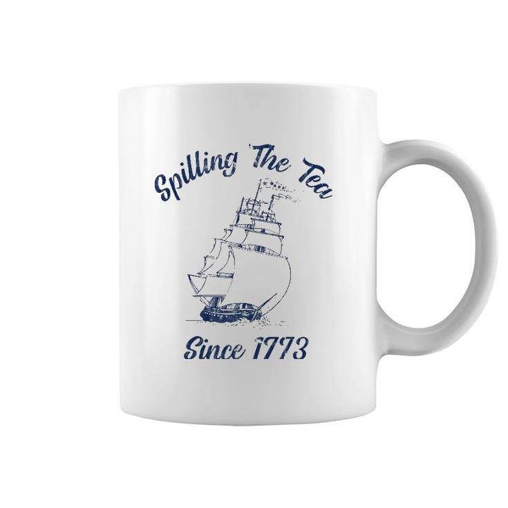 Fourth Of July Spilling The Tea 1773 Funny American History Coffee Mug