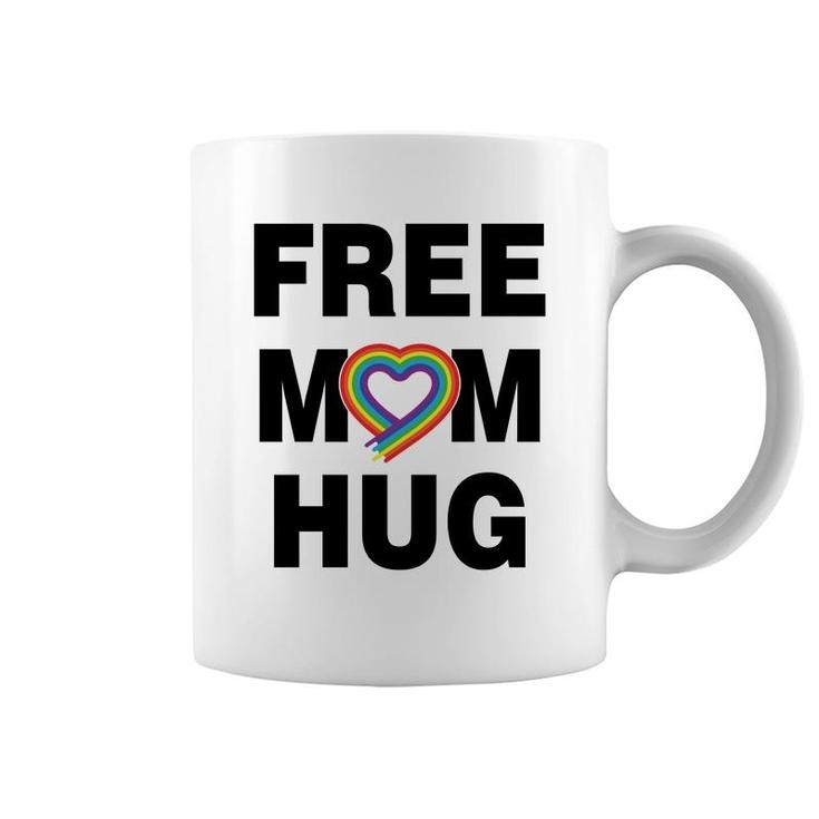 Free Mom Hug Black Coffee Mug