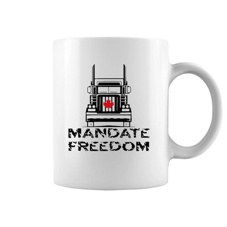 Freedom Convoy 2022 Mandate Freedom Trucker Tank Top Coffee Mug