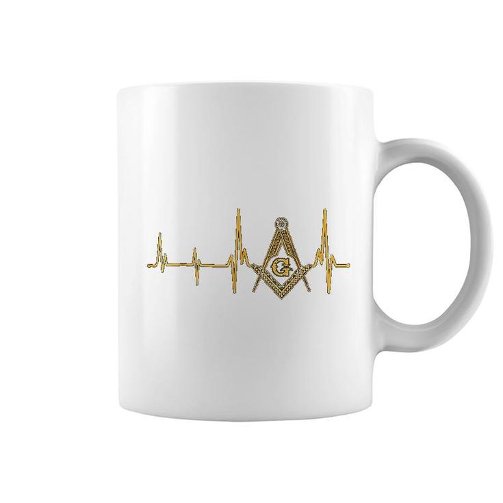 Freemason Heartbeat Masonic Heartbeat Coffee Mug