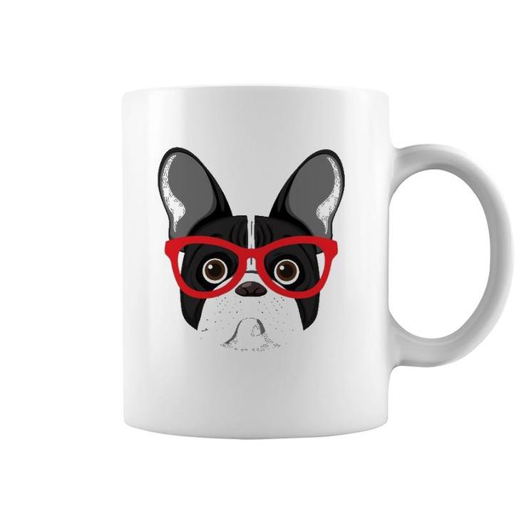 Frenchie With Glasses - Frenchie Bulldog  Coffee Mug