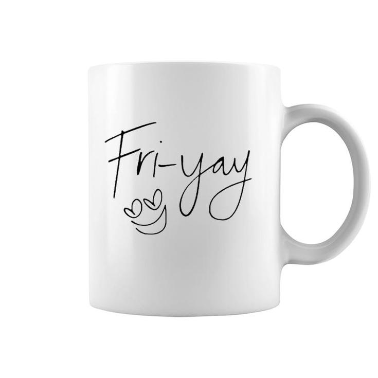 Fri-yay Funny Saying Smiling Face Coffee Mug
