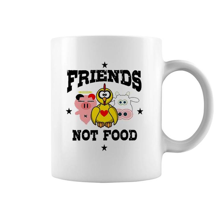 Friends Not Food Animal Lover Vegan Vegetarian Tee Coffee Mug