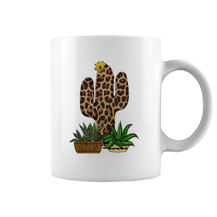 Funny Cactus  Leopard Print Succulent Plant Lover Gift Coffee Mug
