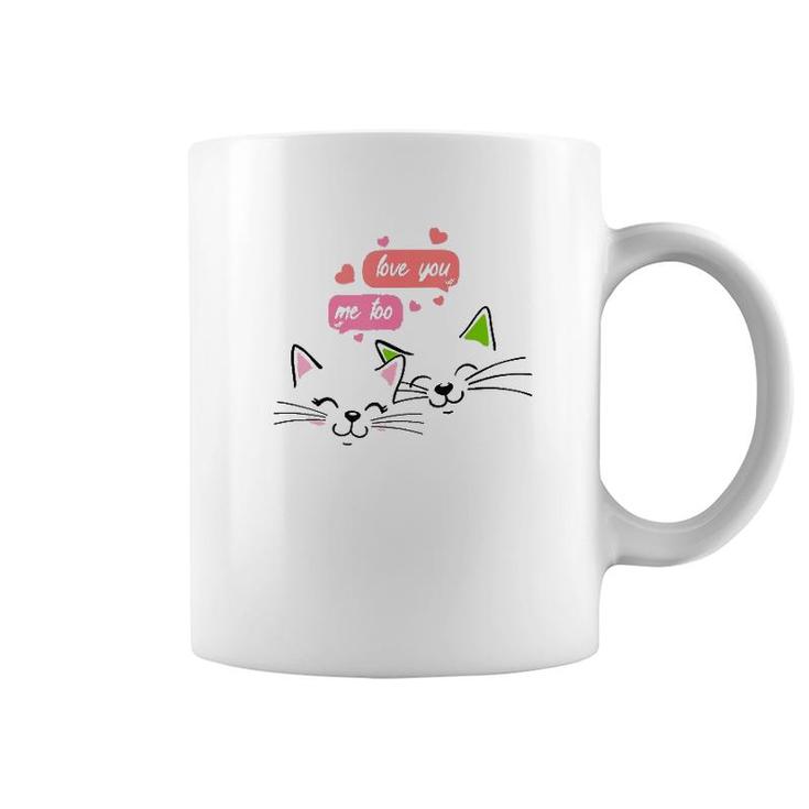 Funny Cute Cats For Cats And Pets Lover For Valentine's Day  Coffee Mug