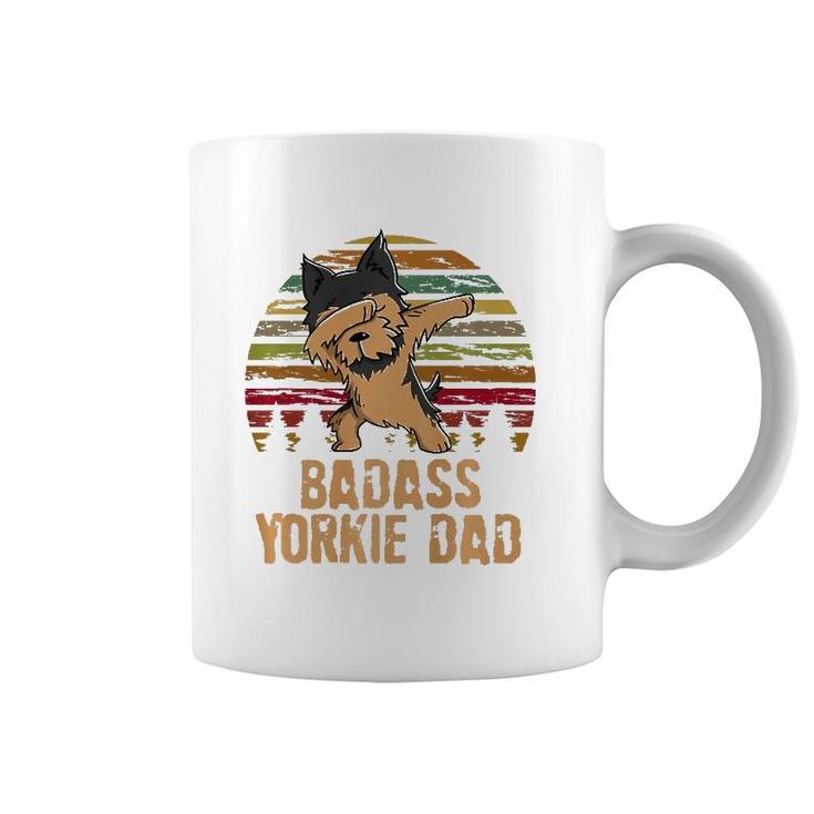 Funny Dabbing Badass Yorkie Dad  Coffee Mug
