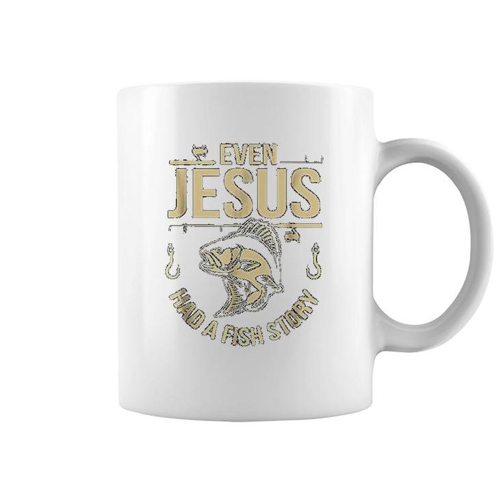 Funny Even Jesus Had A Fish Story Church Coffee Mug