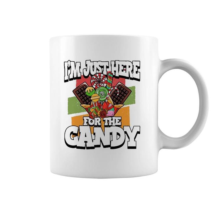 Funny I'm Just Here For The Candy Halloween Party Costume Coffee Mug