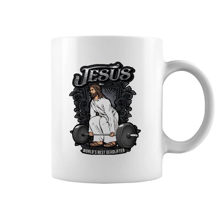 Funny Jesus Christian Weight Lifting Pun Men Him Gag Gifts Tank Top Coffee Mug