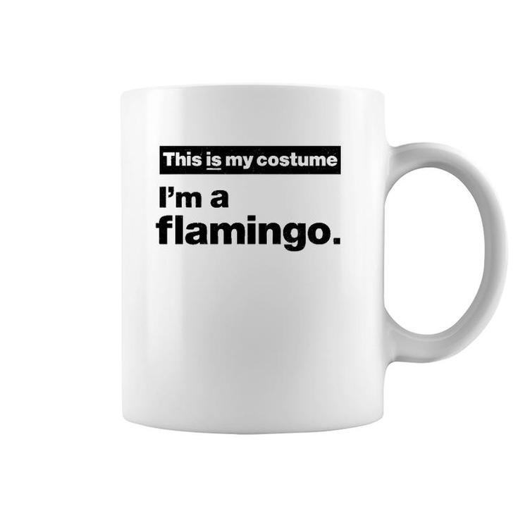 Funny Lazy This Is My Halloween Costume Pink Flamingo Coffee Mug