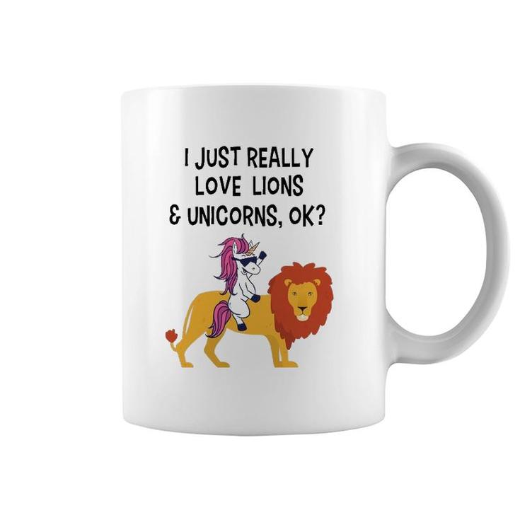 Funny Lion  Unicorn Lion Lover Gift Unicorn Lover Coffee Mug