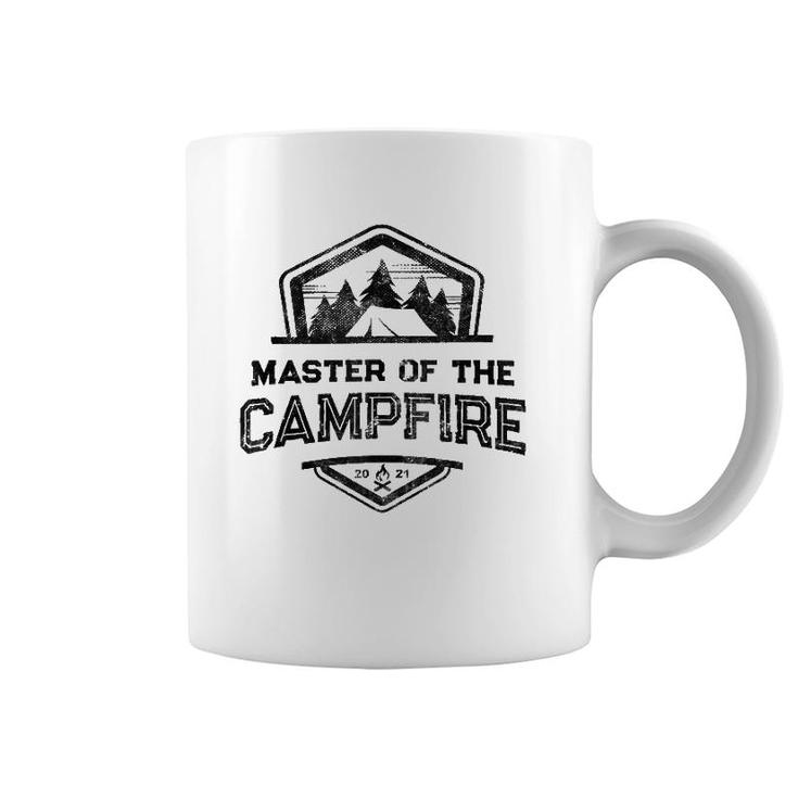 Funny Master Of Campfire Hiking Camping Life Camp Leader  Coffee Mug