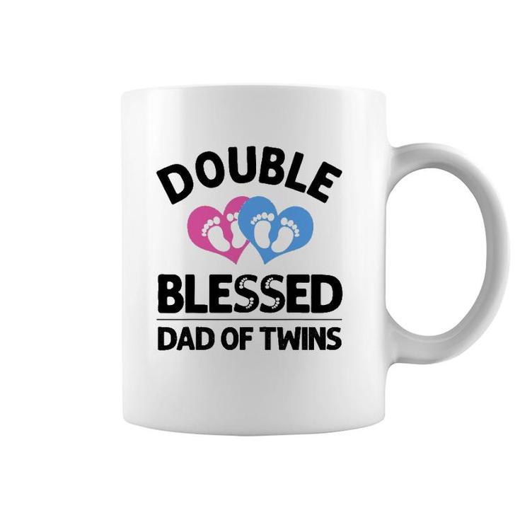 Funny New Dad Of Twins Gift For Men Father Announcement Coffee Mug