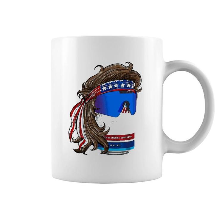 Funny Patriotic Mullet Beer Graphic Tee 4Th Of July Summer Coffee Mug