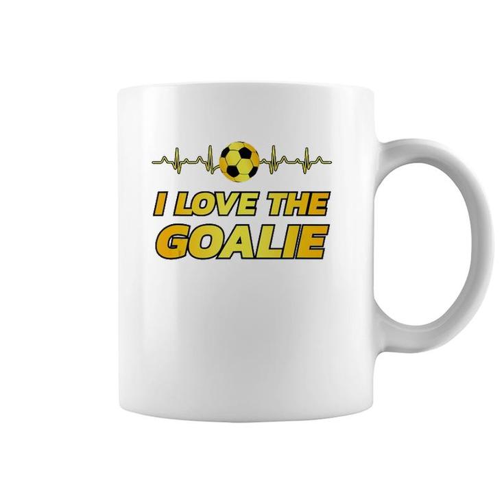 Funny Soccer Player Dad Mom Novelty Gift I Love The Goalie Coffee Mug