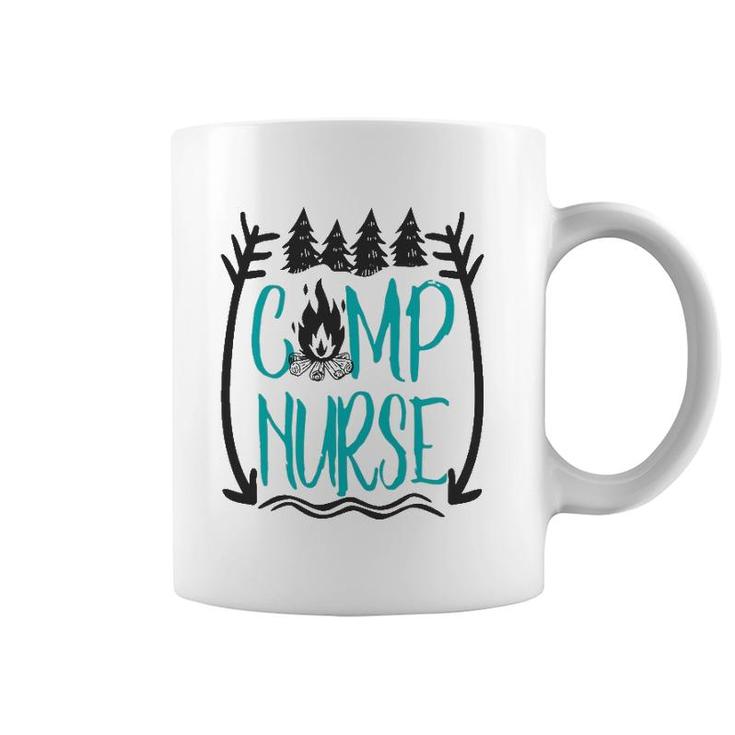 Funny Summer Camp Nurse Nursing Gift Camping Rn Gift Coffee Mug