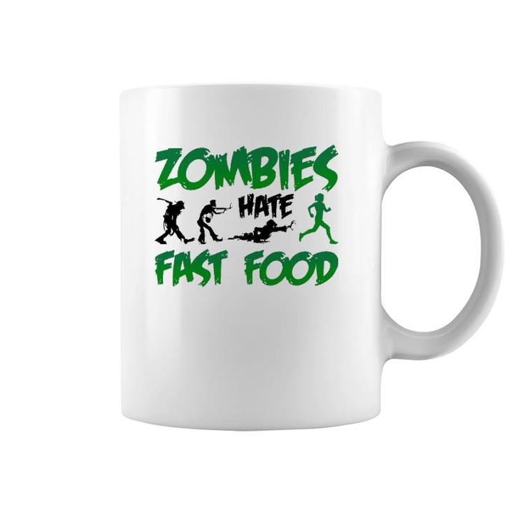 Funny Zombies Hate Fast Food Slow Runner Running Gift Coffee Mug