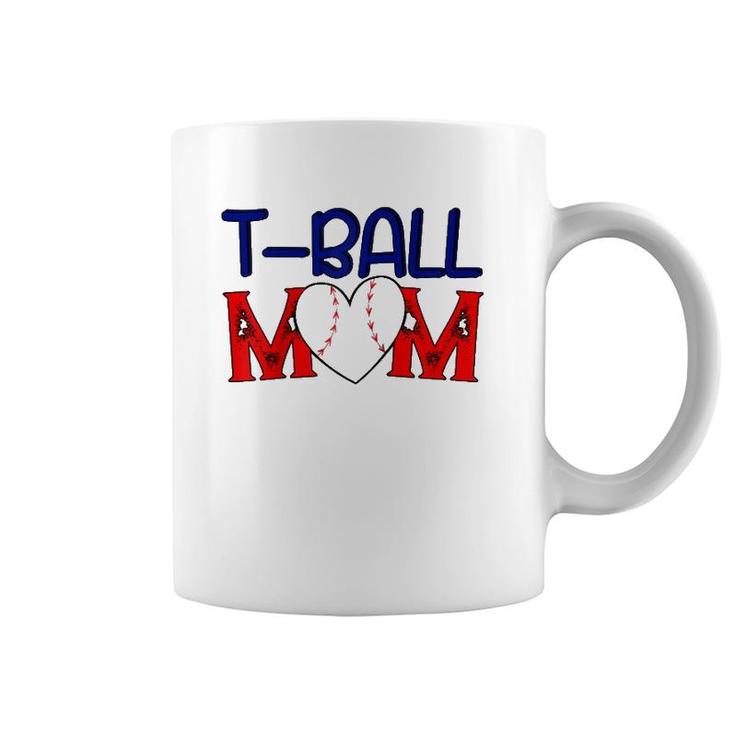 Funnyball Mom Mother's Day Teeball Mom Game Fan Raglan Baseball Tee Coffee Mug