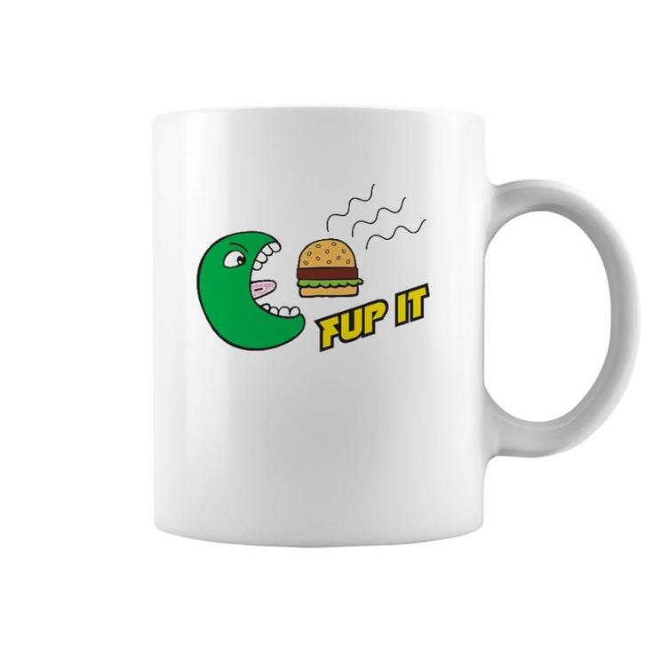 Fup It Cheeseburger Monster Cartoon Coffee Mug