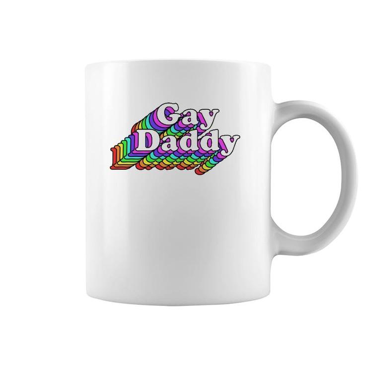 Gay Daddy, Rainbow Pride Retro Lgbtq Coffee Mug