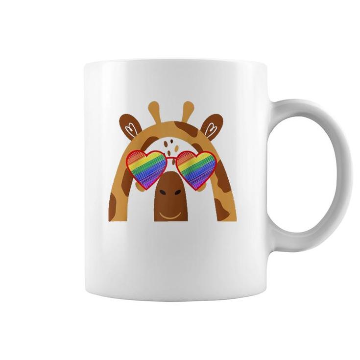 Gay Giraffe Lover Lgbtq Pride Stuff For Teens Rainbow Shades  Coffee Mug