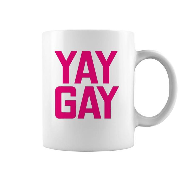 Gay Pride Parade Rainbow Yay Gay Coffee Mug