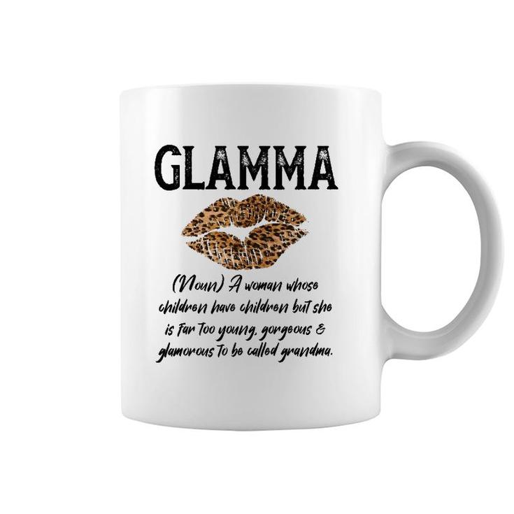 Glamma Leopard Lips Kiss- Glam-Ma Description- Mother's Day Coffee Mug