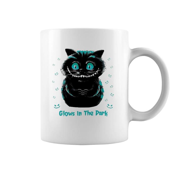 Glows In The Dark Funny Cat Halloween Coffee Mug