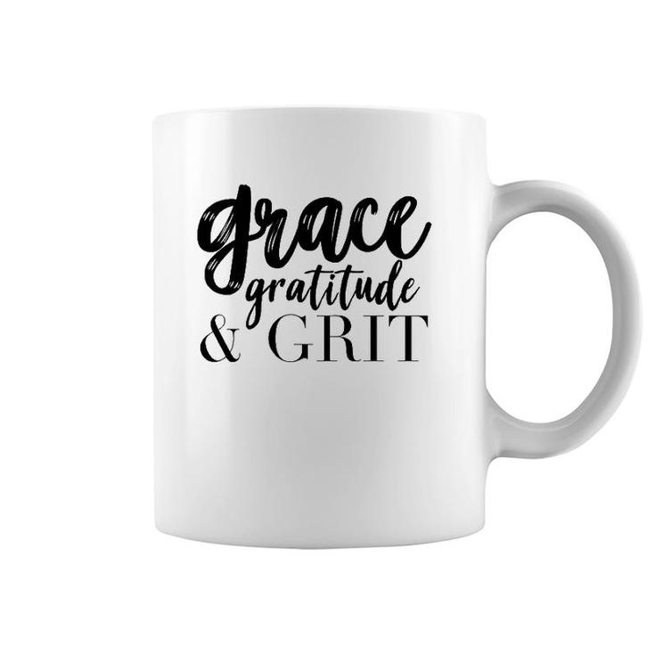 Grace, Gratitude, & Grit Graphic Tee Coffee Mug