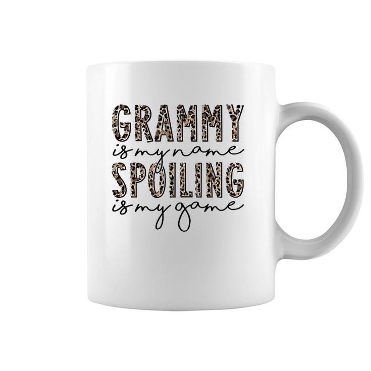 Grammy Is My Name Spoiling Is My Game Leopard Mother's Day Coffee Mug