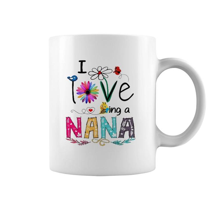 Grandmother Flower I Love Being A Nana Coffee Mug