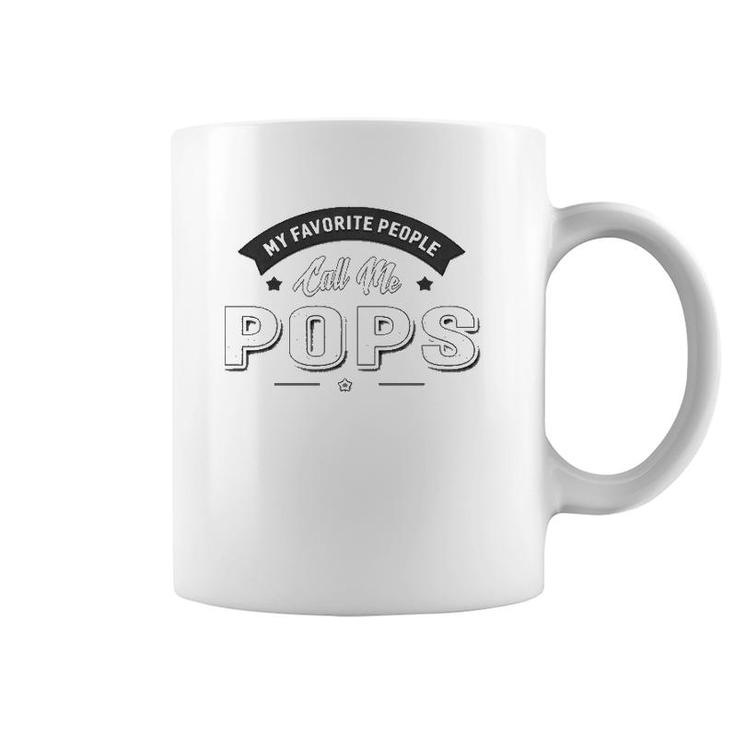 Graphic 365 My Favorite People Call Me Pops Men Grandpa Coffee Mug