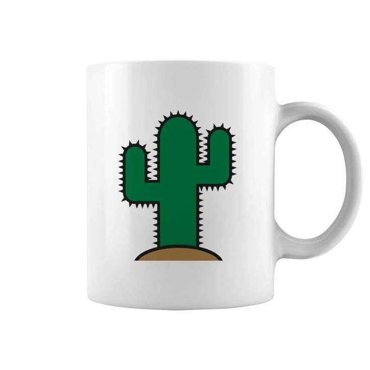 Green Cactus  Vintage Coffee Mug