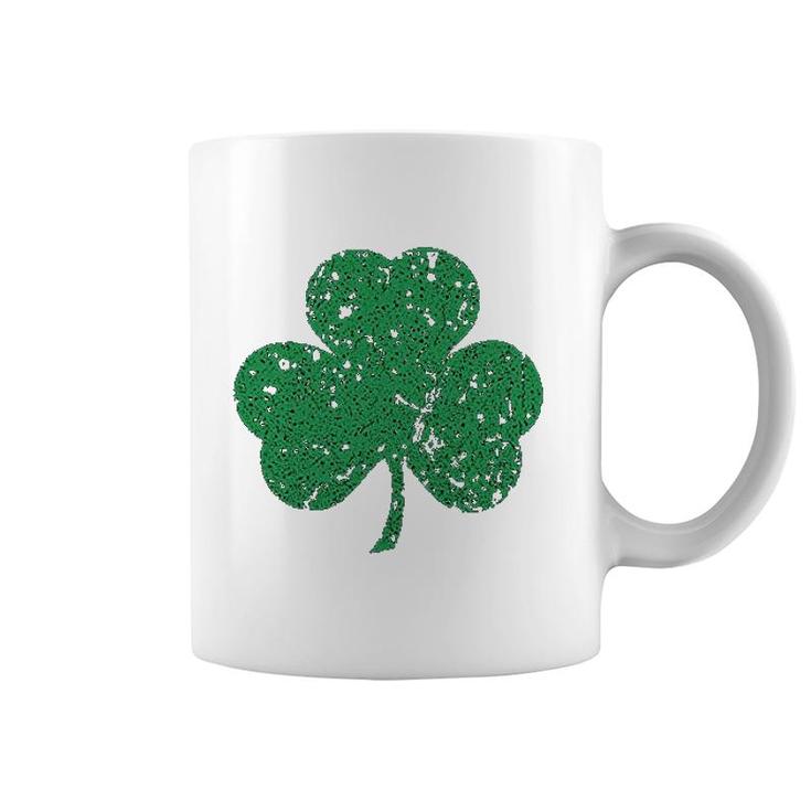 Green Three Leaf Clover St Patricks Day Coffee Mug