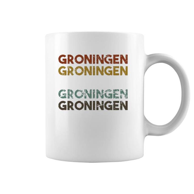 Groningen Netherlands Vintage 80'S Style Coffee Mug