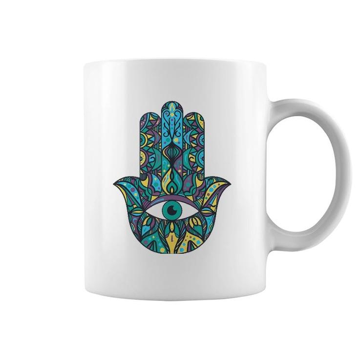 Hamsa Hand Meditation Yoga Hand Of Fatima Men Women Tank Top Coffee Mug