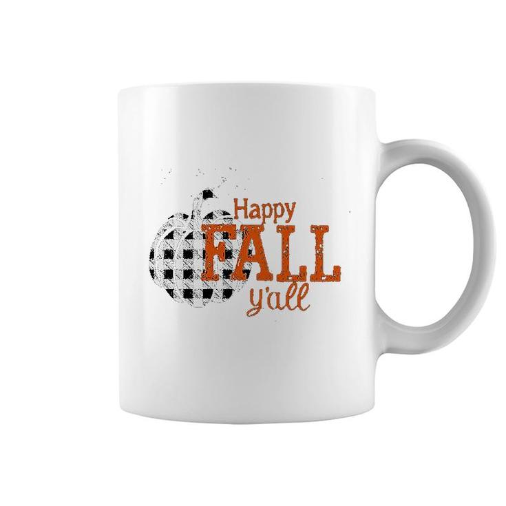Happy Fall Yall Pumpkin Womens Mens Funny Vintage Pumpkin Halloween Cute Coffee Mug