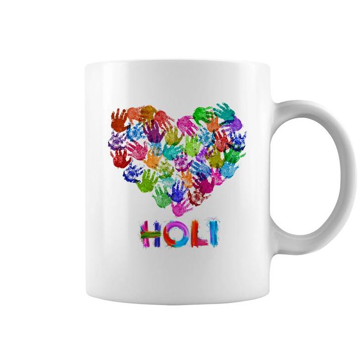 Happy Holi Indian Celebration For Women Men Kids Color India  Coffee Mug