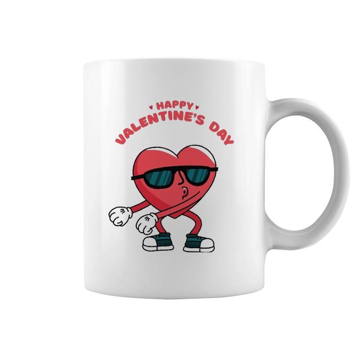 Happy Valentine's Day Funny Heart Valentine's Day Coffee Mug