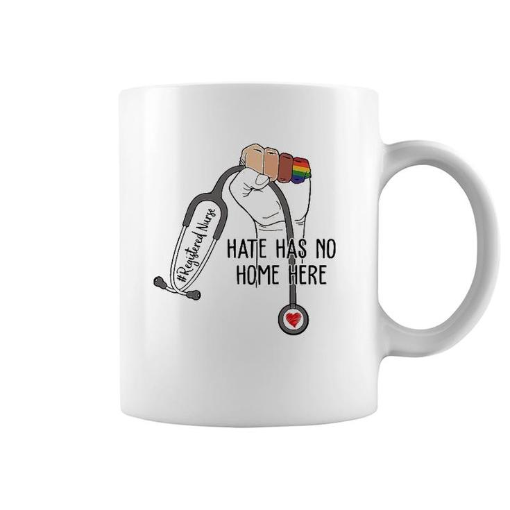Hate Has No Home Here Registered Nurse Rn Lgbt Coffee Mug