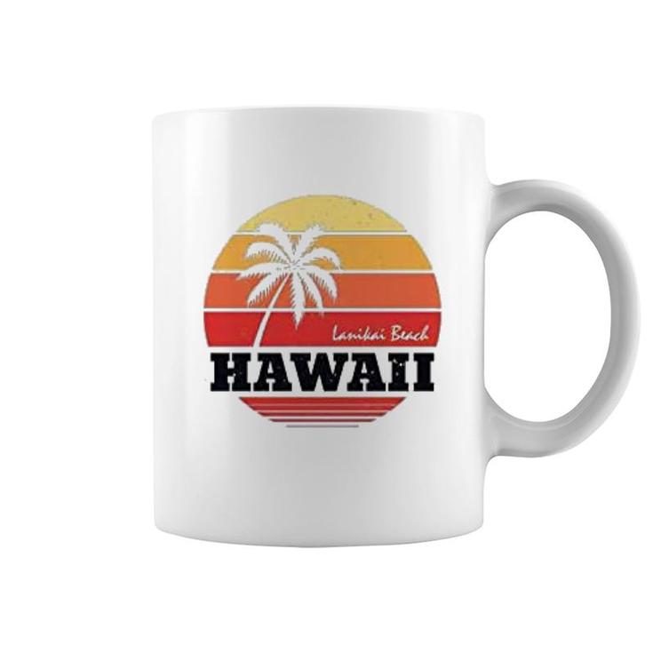 Hawaii Lanikai Beach Retro 90s Coffee Mug